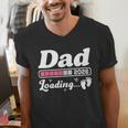 Dad To Be 2026 Loading Pink Pregnancy Reveal New Dad Daddy Men's V-Neck T-Shirt