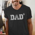 Dad For Dad Dad Of 6 Six Fathers Day Vintage Men's V-Neck T-Shirt
