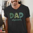 Dad Asaurus Dinosaur Birthday Mom Dad Birthday Boy T-Rex Men's V-Neck T-Shirt