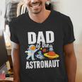 Dad Of The Astronaut Space Astronaut Birthday Family Men's V-Neck T-Shirt