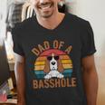 Dad Of a Basshole Basset Hound Owner Men's V-Neck T-Shirt Dad Of a Basshole Basset Hound Owner Men's V-Neck T-Shirt