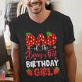 Dad Of The Berry First Birthday Of Girl Strawberry Men's V-Neck T-Shirt