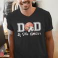 Dad Of The Birthday Boller Born 2 Ball Matching Family Party Men's V-Neck T-Shirt