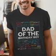 Dad Of The Birthday Boy 10th Birthday Math Party Outfit Men's V-Neck T-Shirt