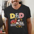 Dad Birthday Boy Farm Animal Farming Farmer Family B-Day Men's V-Neck T-Shirt