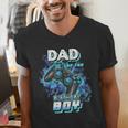 Dad Of The Birthday Boy Matching Video Game Birthday Party Men's V-Neck T-Shirt