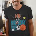 Dad Of The Birthday Boy Sports Matching Family Men's V-Neck T-Shirt