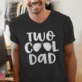 Dad Of The Birthday Boy Two Cool 2nd Bday Father Papa Daddy Men's V-Neck T-Shirt