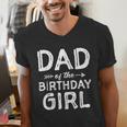 Dad Of The Birthday Girl Father's Day Men Men's V-Neck T-Shirt