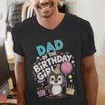Dad Of The Birthday Girl Pesto Baby Penguin Party Men's V-Neck T-Shirt