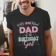 Dad Of The Birthday Girl Shirt Winter Onederland Family Men's V-Neck T-Shirt