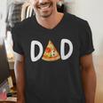 Dad Birthday Pizza 1st Birthday Pizza Family Matching Men's V-Neck T-Shirt