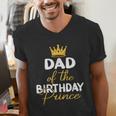 Dad Of The Birthday Prince Boy Bday Party Idea For Him Men's V-Neck T-Shirt