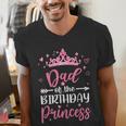 Dad Of The Birthday Princess Birthday Girl Kid Family Men's V-Neck T-Shirt