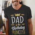 Dad Of The Birthday Princess Shirt Daddy Men Birthday Party Men's V-Neck T-Shirt