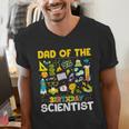 Dad Of The Birthday Scientist Matching Science Birthday Men's V-Neck T-Shirt