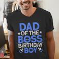 Dad Of The Boss Birthday Party Outfit Like A Boss Dad Men's V-Neck T-Shirt