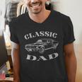 Dad Classic Car Graphic Men's V-Neck T-Shirt