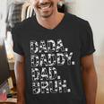 Dad Dada Daddy Bruh Papa Cow Daddy Love Cows Dad Cow Print Men's V-Neck T-Shirt