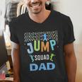 Dad Daddy Jump Squad Birthday Boy Trampoline Jumper Bday Men's V-Neck T-Shirt
