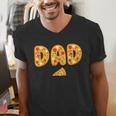 Dad Daddy Matching Birthday Squad Crew Pizza Family Men's V-Neck T-Shirt