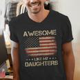 Dad From Daughter Awesome Like My Daughters Men's V-Neck T-Shirt