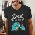 Dad To Be Dinosaur Baby Shower For Boy Men's V-Neck T-Shirt