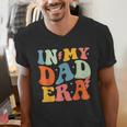 In My Dad Era Groovy Papa Daddy Fathers Day For Men Men's V-Neck T-Shirt