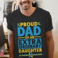 Dad Of An Extraordinary Daughter Down Syndrome Awareness Day Men's V-Neck T-Shirt