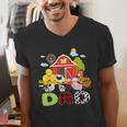 Dad Farm Animal Birthday Family Matching Party Men's V-Neck T-Shirt