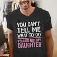 Dad For Father Daddy Papa Men From Daughter Dad Men's V-Neck T-Shirt