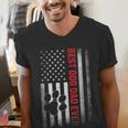 Dad Fathers Day Dog Dad Men's V-Neck T-Shirt Dad Fathers Day Dog Dad Men's V-Neck T-Shirt
