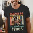 Dad Fathers Day Please Be Patient I'm From The 1900s Men's V-Neck T-Shirt Dad Fathers Day Please Be Patient I'm From The 1900s Men's V-Neck T-Shirt