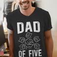 Dad Of Five Father Of 5 Proud Dad Of 5 Father Of Five Men's V-Neck T-Shirt