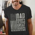 Dad Grandpa Veteran Great Grandpa Men's V-Neck T-Shirt