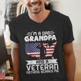 Dad Grandpa Veteran Nothing Scares Patriotic Veterans Day Men's V-Neck T-Shirt
