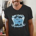 My Dad Is My Guardian Angel In Heaven Loss Father Memorial Men's V-Neck T-Shirt