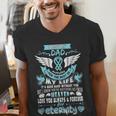 Dad Is My Guardian Angel Missing Memorial Day For Men Women Men's V-Neck T-Shirt