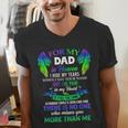 For My Dad In Heaven Touching Tribute For Passed Away Father Men's V-Neck T-Shirt