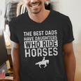 Dad Of Horse Lover Equestrian Horseback Rider Men's V-Neck T-Shirt