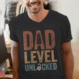 Dad Level Unlocked Father To Be New Daddy Men's V-Neck T-Shirt Dad Level Unlocked Father To Be New Daddy Men's V-Neck T-Shirt