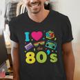 Dad I Love The 80's Retro 80s Nostalgia For Dad Men's V-Neck T-Shirt