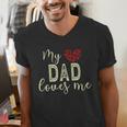 My Dad Loves Me Men's V-Neck T-Shirt My Dad Loves Me Men's V-Neck T-Shirt