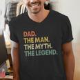 Dad The Man The Myth The Legend Men Dad Father's Day Men's V-Neck T-Shirt