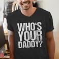 Who Is Your Dad Men's V-Neck T-Shirt