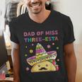 Dad Of Miss Three-Esta Mexican Fiesta 3rd Birthday Outfit Men's V-Neck T-Shirt
