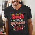 Dad And Mom Birthday Girl Strawberry Berry Sweet One Two Men's V-Neck T-Shirt Dad And Mom Birthday Girl Strawberry Berry Sweet One Two Men's V-Neck T-Shirt