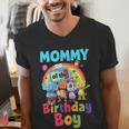 Dad And Mom Mommy Of The Birthday Boy Family Party Decor Men's V-Neck T-Shirt