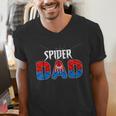 Dad And Mom Spider Family Matching Birthday Halloween Men's V-Neck T-Shirt