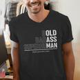 Dad Old Man Grandpa Gag Birthday Fathers Day Dad Men's V-Neck T-Shirt